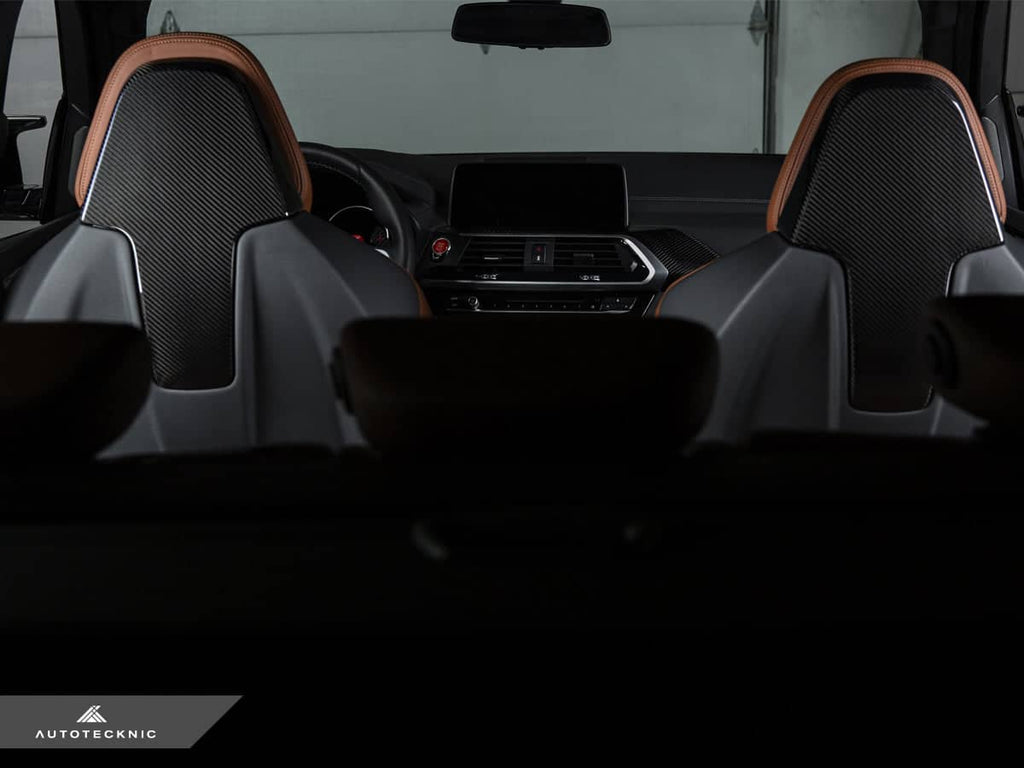 AutoTecknic Dry Carbon Seat Back Cover Set - BMW F97 X3M | F98 X4M