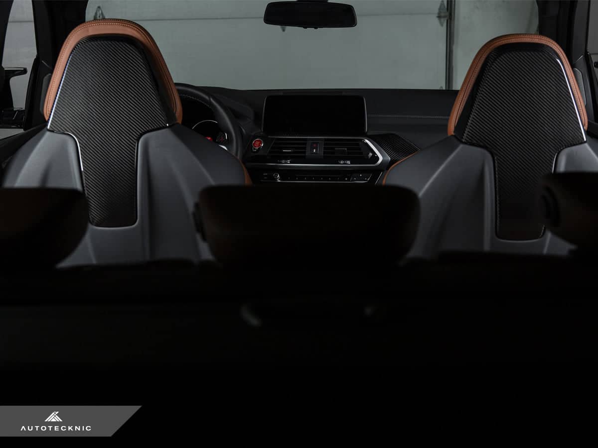 AutoTecknic Dry Carbon Seat Back Cover Set - BMW F97 X3M | F98 X4M
