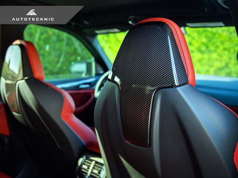 AutoTecknic Dry Carbon Seat Back Cover Set - BMW F97 X3M | F98 X4M
