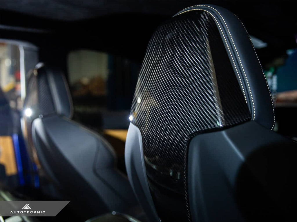AutoTecknic Dry Carbon Seat Back Cover Set - BMW G87 M2
