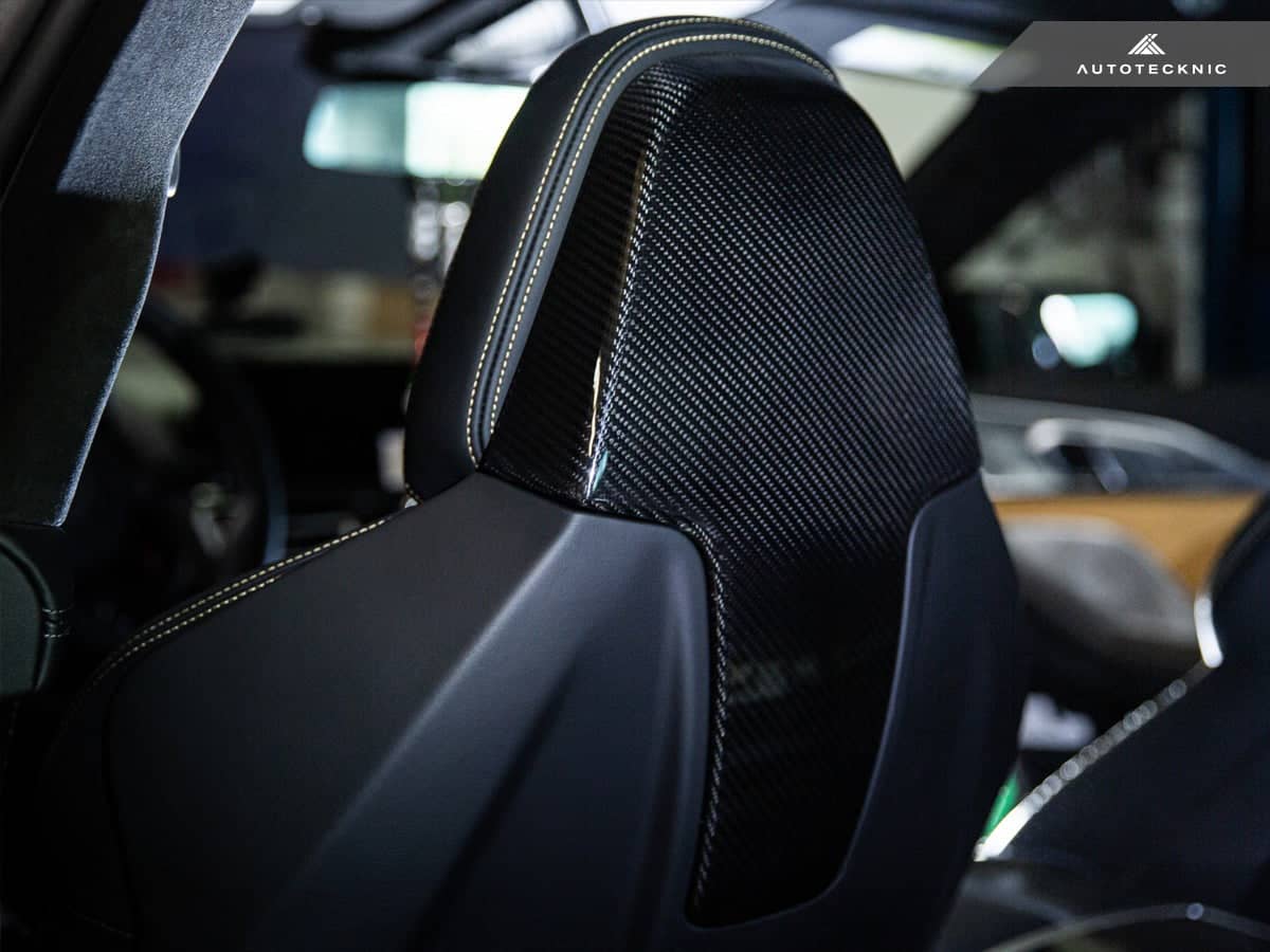 AutoTecknic Dry Carbon Seat Back Cover Set - BMW G87 M2