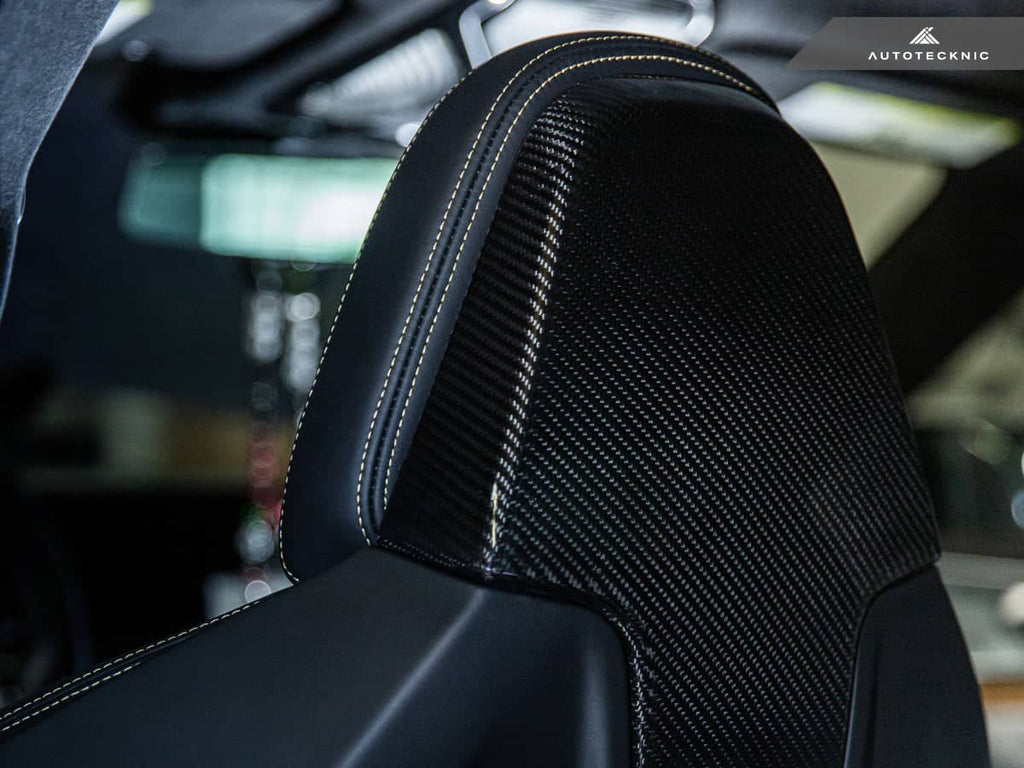 AutoTecknic Dry Carbon Seat Back Cover Set - BMW G87 M2