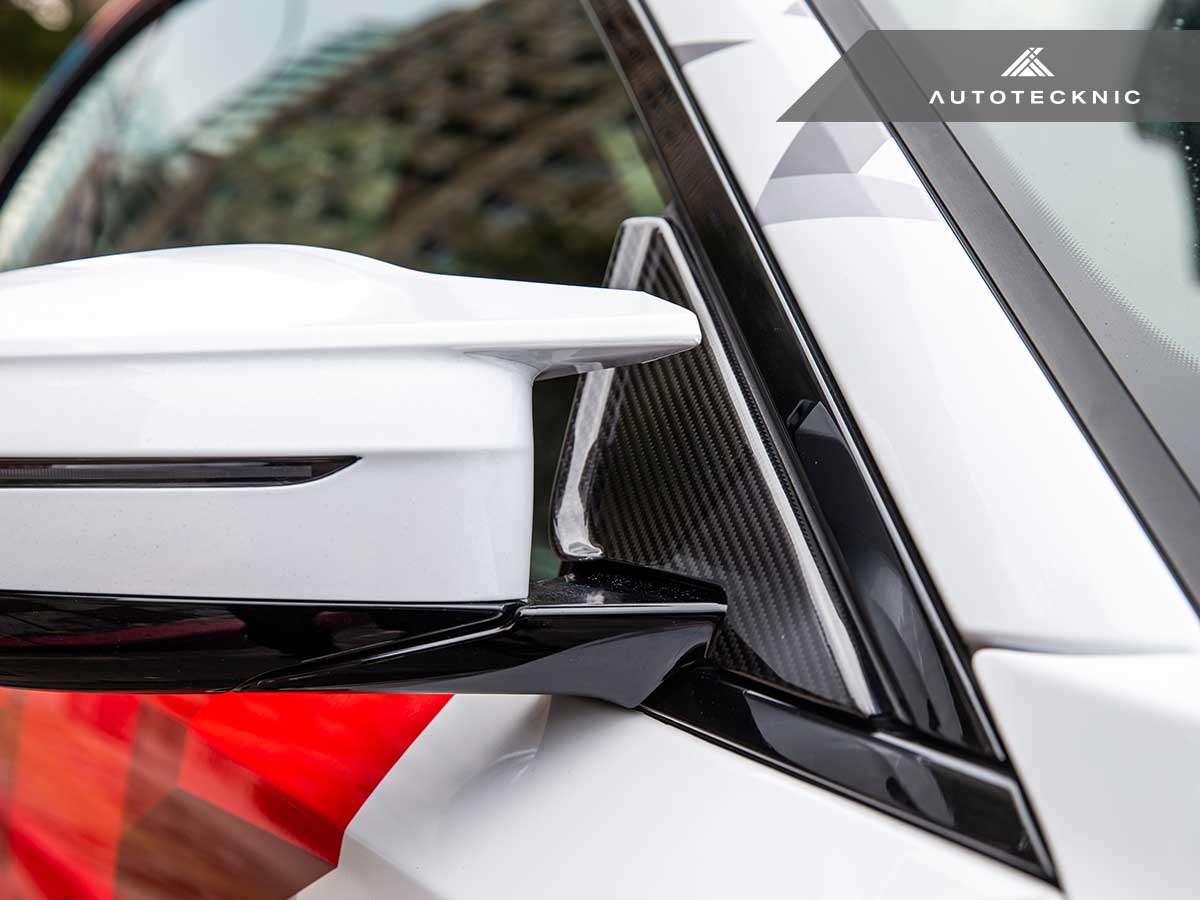 AutoTecknic Dry Carbon Side Mirror Wind Deflector Set - BMW G87 M2