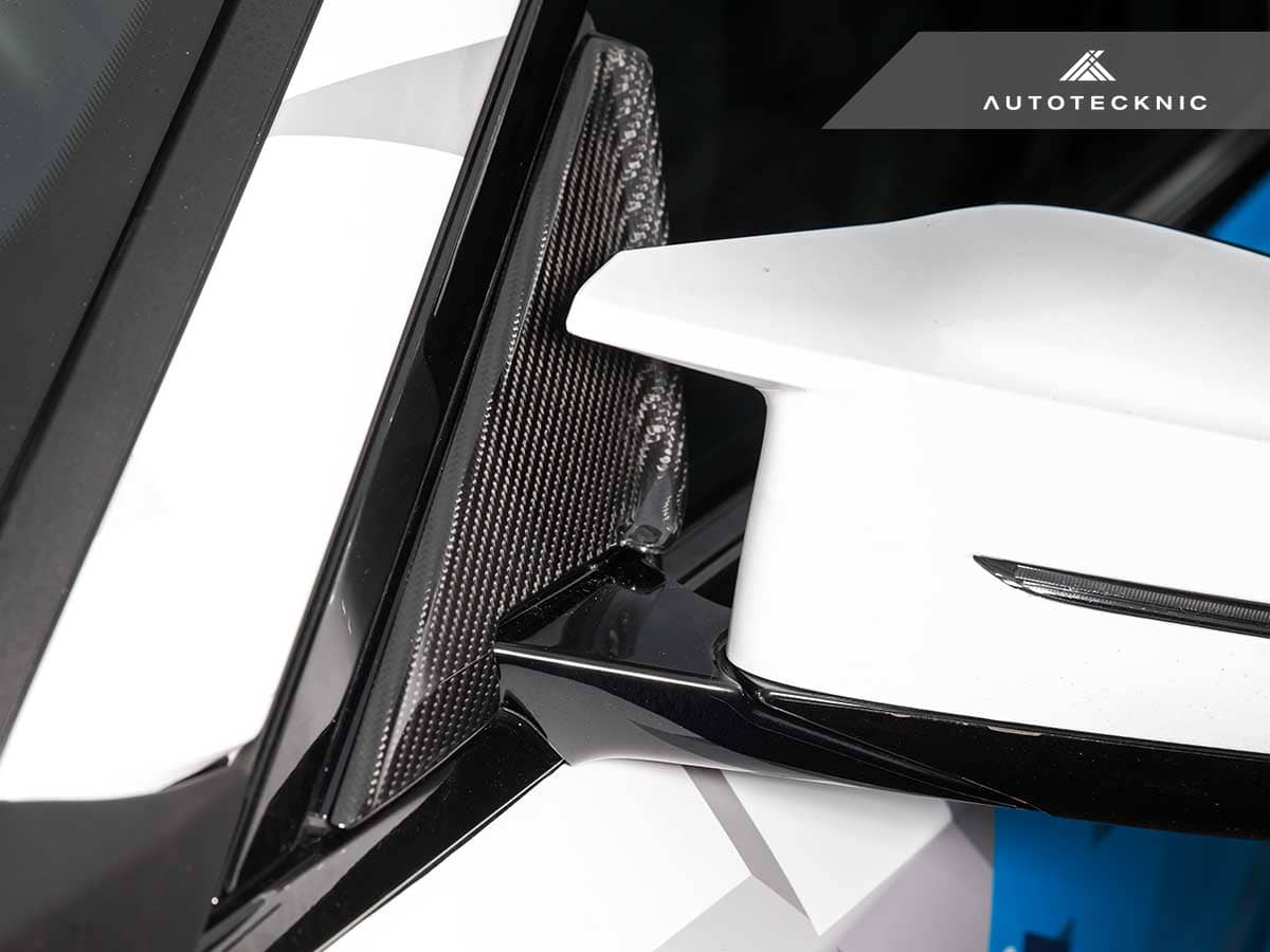 AutoTecknic Dry Carbon Side Mirror Wind Deflector Set - BMW G87 M2