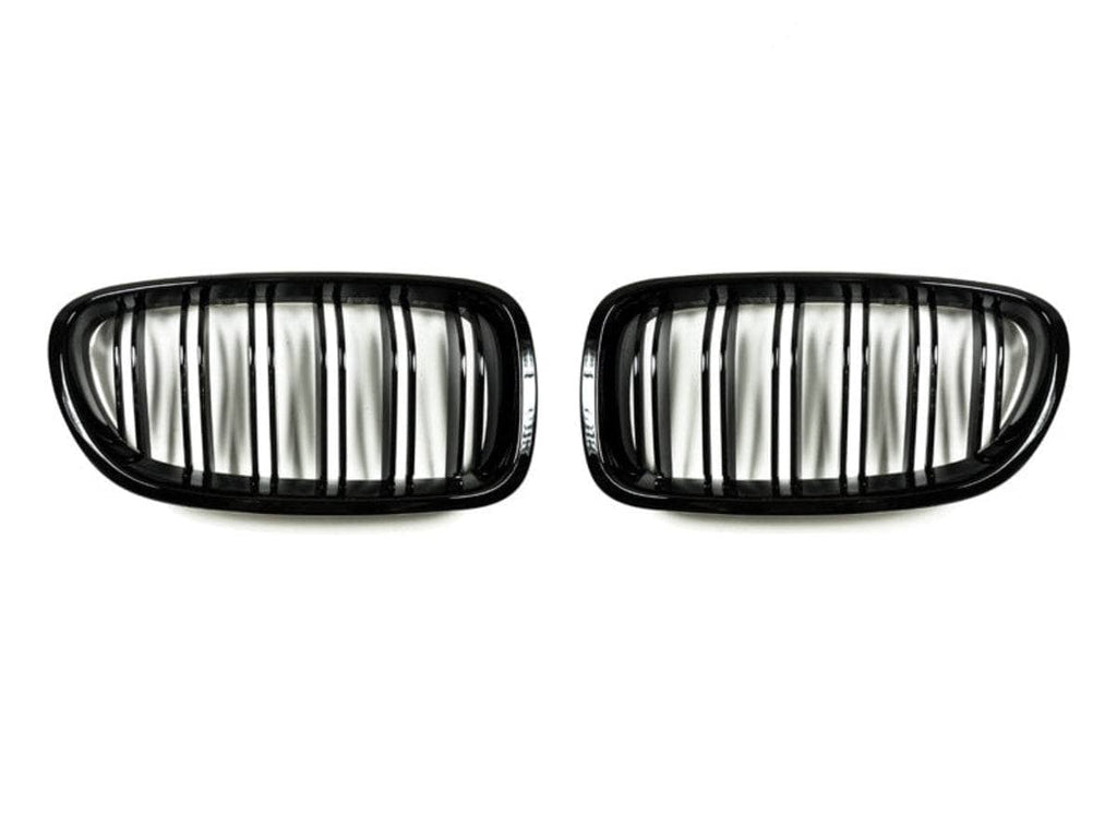 AutoTecknic Dual-Slat Glazing Black Front Grille Set - BMW F10 5-Series | M5