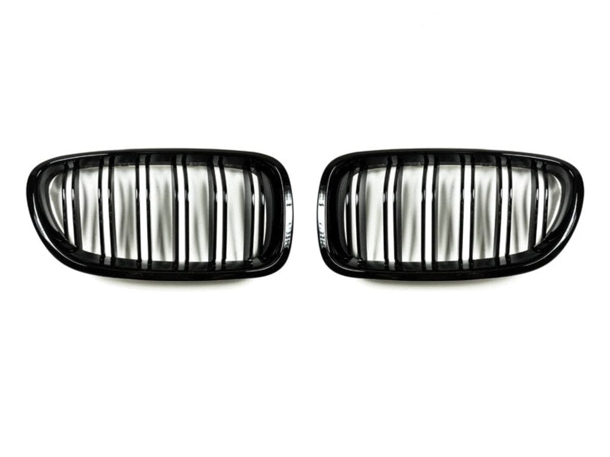 AutoTecknic Dual-Slat Glazing Black Front Grille Set - BMW F10 5-Series | M5