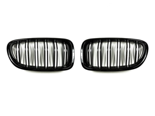 AutoTecknic Dual-Slat Glazing Black Front Grille Set - BMW F10 5-Series | M5