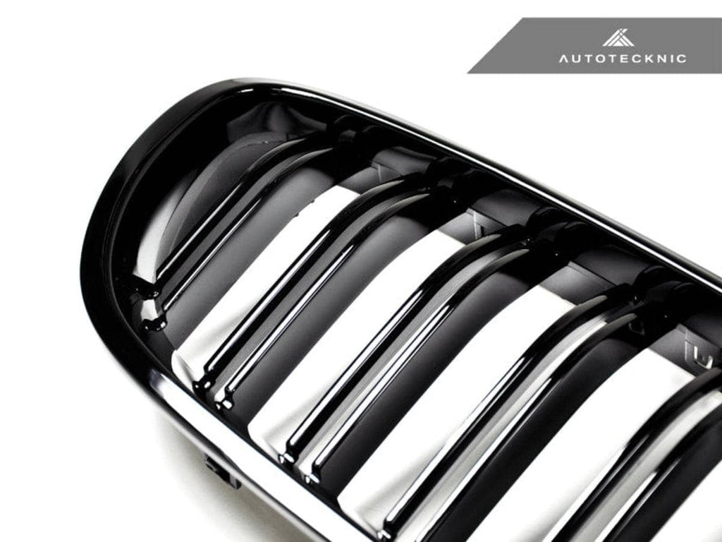 AutoTecknic Dual-Slat Glazing Black Front Grille Set - BMW F10 5-Series | M5