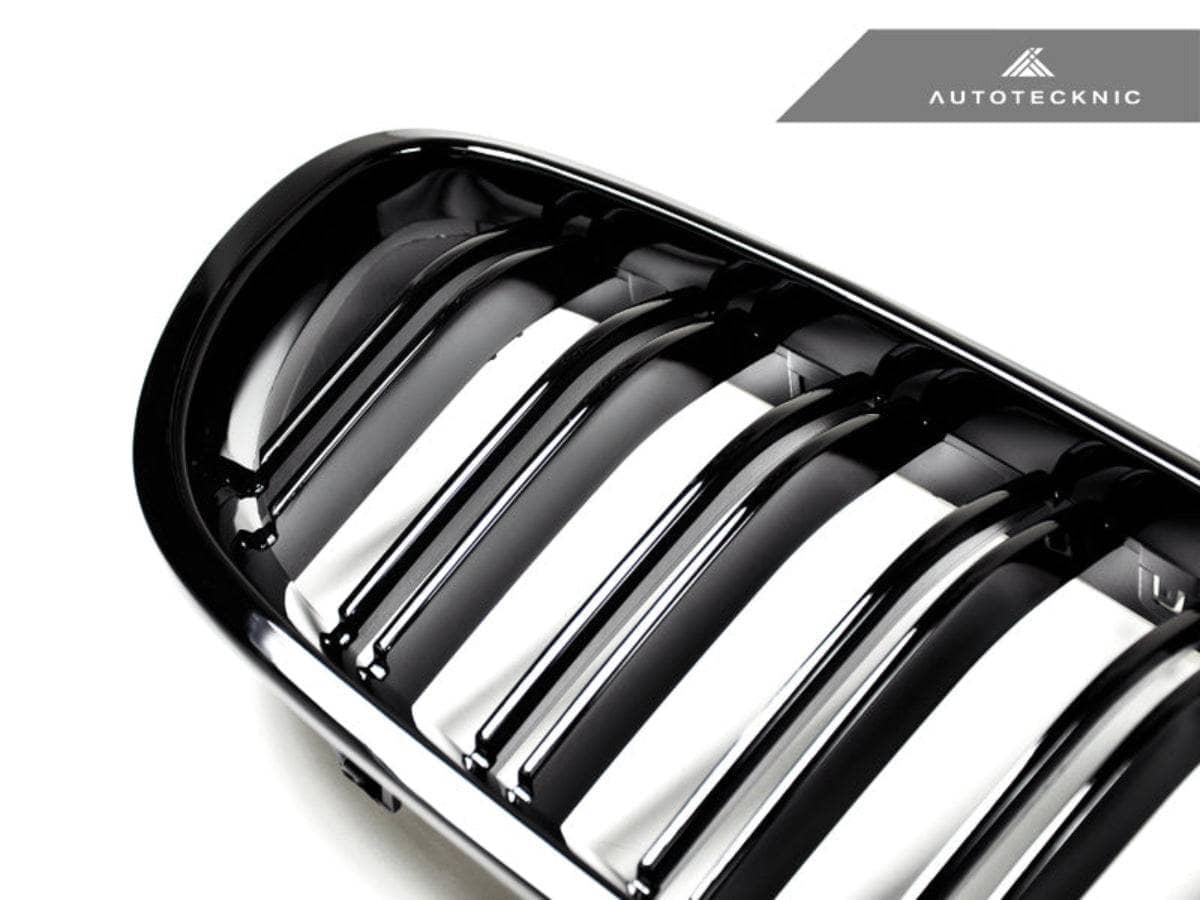 AutoTecknic Dual-Slat Glazing Black Front Grille Set - BMW F10 5-Series | M5