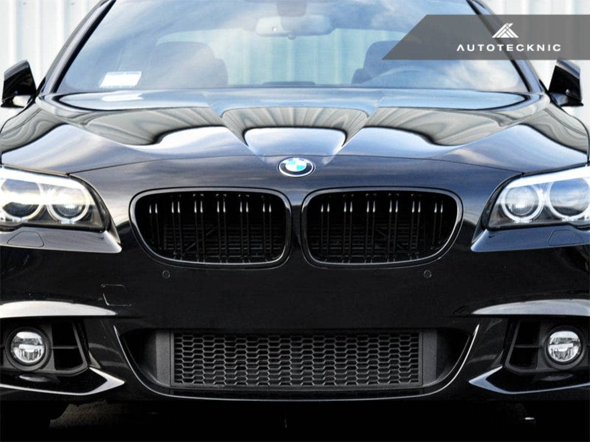 AutoTecknic Dual-Slat Glazing Black Front Grille Set - BMW F10 5-Series | M5