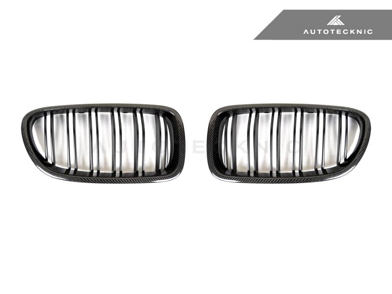 AutoTecknic Dual-Slats Carbon Fiber Front Grille Set - BMW F10 5-Series | M5