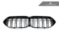 AutoTecknic Dual-Slats Gloss Black Front Grille - BMW F44 2-Series Gran Coupe