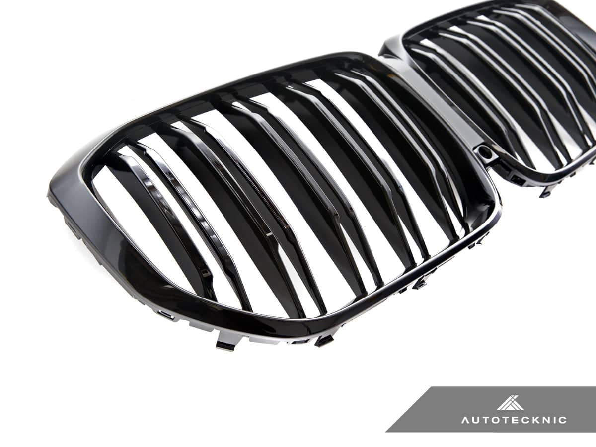 AutoTecknic Dual-Slats Gloss Black Front Grille - BMW G05 X5 Pre-LCI