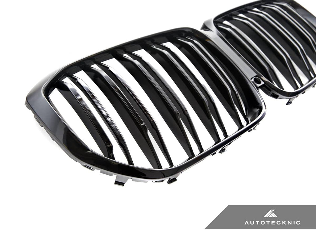 AutoTecknic Dual-Slats Gloss Black Front Grille - BMW G05 X5 Pre-LCI