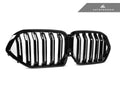 AutoTecknic Dual-Slats Gloss Black Front Grille - BMW G06 X6 LCI