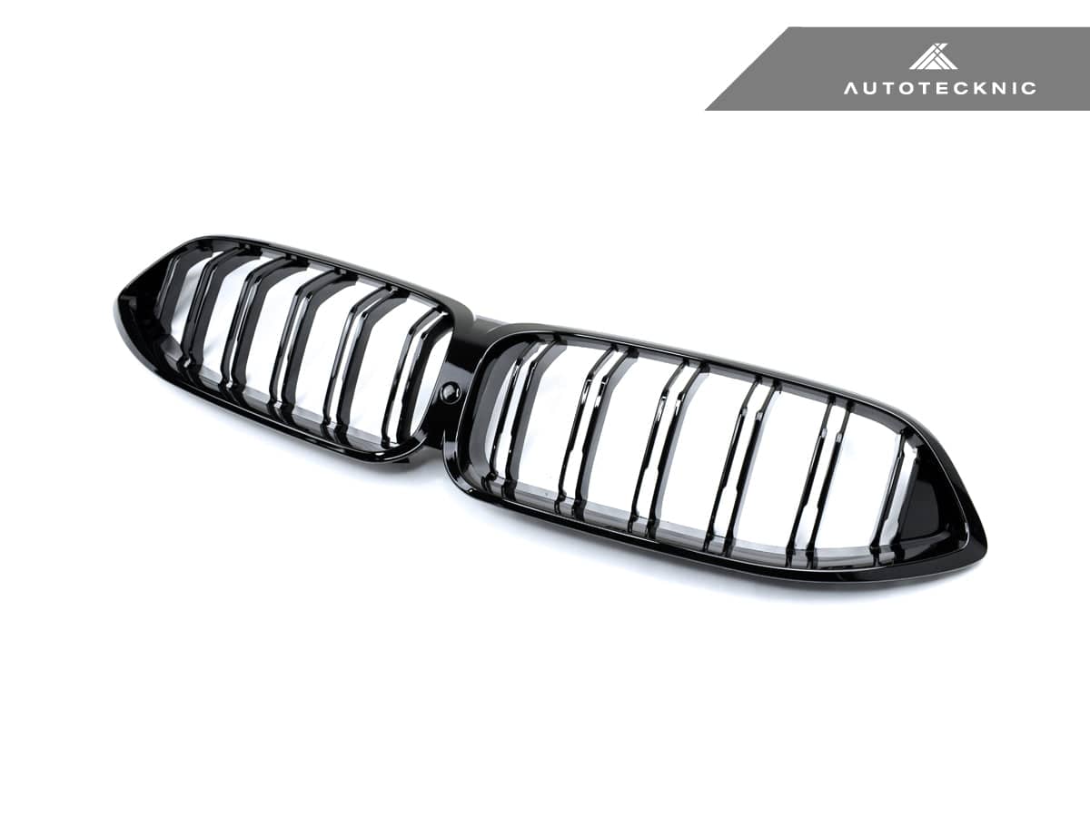 AutoTecknic Dual-Slats Gloss Black Front Grille - BMW G14/ G15/ G16 8-Series