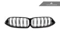 AutoTecknic Dual-Slats Gloss Black Front Grille - BMW G14/ G15/ G16 8-Series
