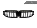 AutoTecknic Dual-Slat Glazing Black Front Grille - BMW G20 3-Series Pre-LCI