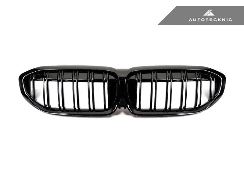 AutoTecknic Dual-Slat Glazing Black Front Grille - BMW G20 3-Series Pre-LCI