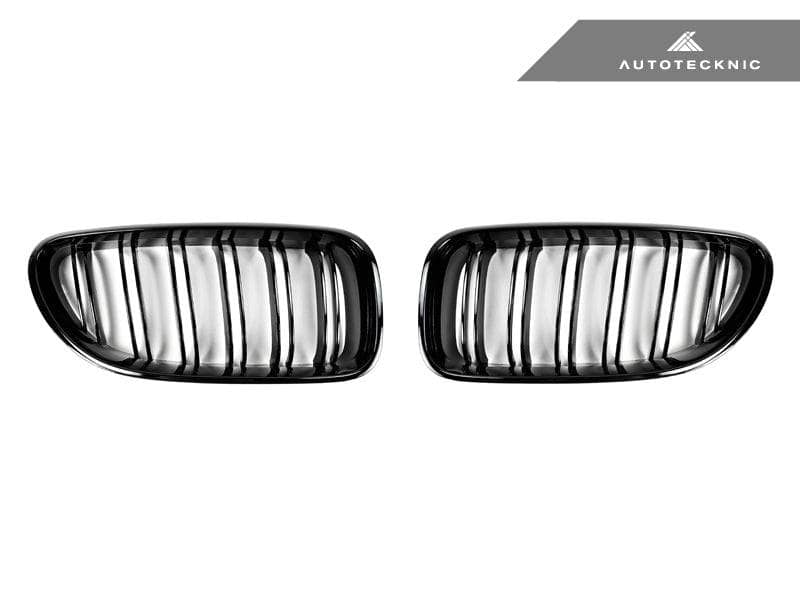 AutoTecknic Dual-Slat Glazing Black Front Grille Set - BMW F06 Gran Coupe | F12 Coupe | F13 Cabrio | 6-Series & M6