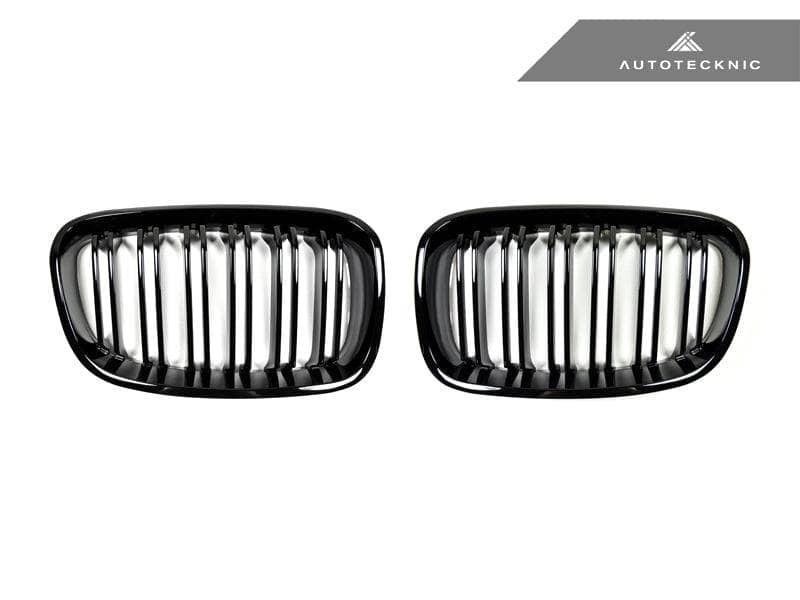 AutoTecknic Dual-Slat Glazing Black Front Grille Set - BMW F20 1-Series