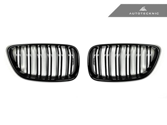 AutoTecknic Dual-Slat Glazing Black Front Grille Set - F22 2-Series | F87 M2