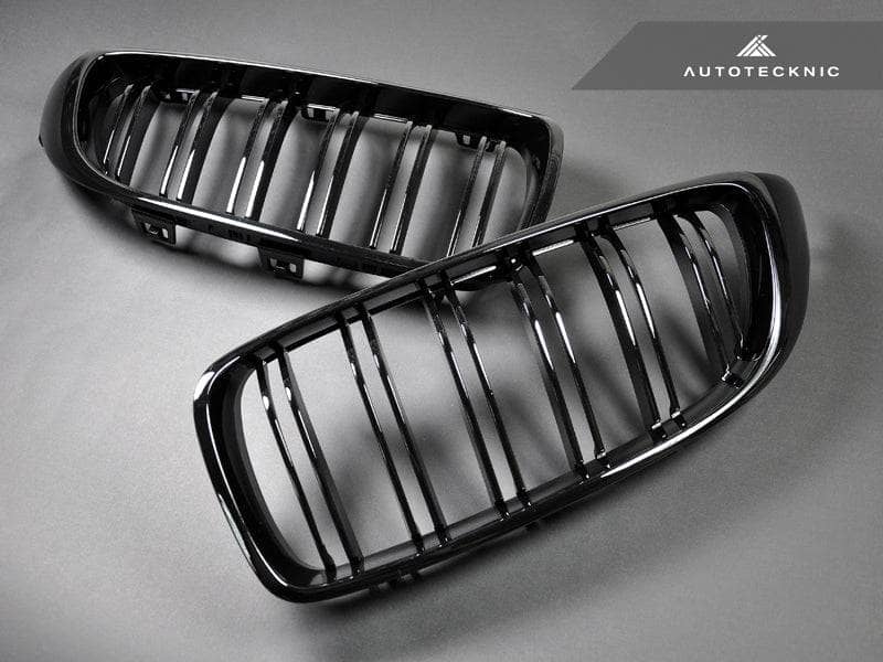 AutoTecknic Dual-Slat Glazing Black Front Grille Set - F32/ F36 4-Series | F80 M3 | F82 M4