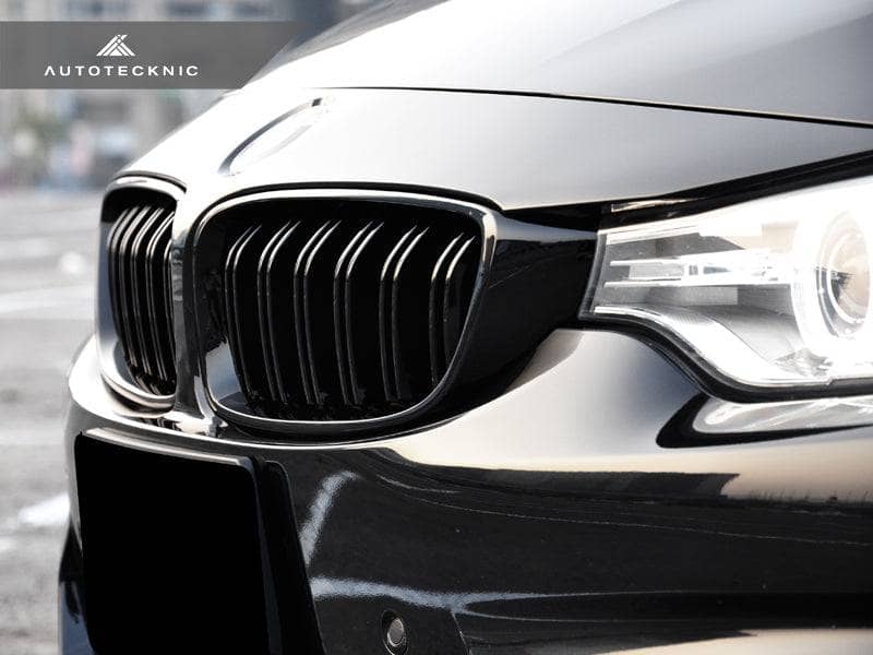 AutoTecknic Dual-Slat Glazing Black Front Grille Set - F32/ F36 4-Series | F80 M3 | F82 M4