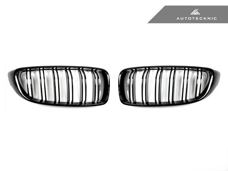 AutoTecknic Dual-Slat Glazing Black Front Grille Set - F32/ F36 4-Series | F80 M3 | F82 M4