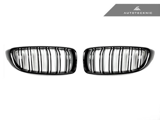 AutoTecknic Dual-Slat Glazing Black Front Grille Set - F32/ F36 4-Series | F80 M3 | F82 M4