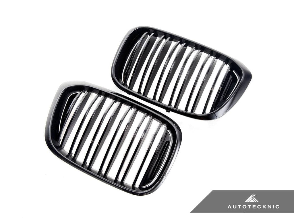 AutoTecknic Dual-Slats Gloss Black Front Grille Set - BMW G01 X3 | G02 X4 Pre-LCI