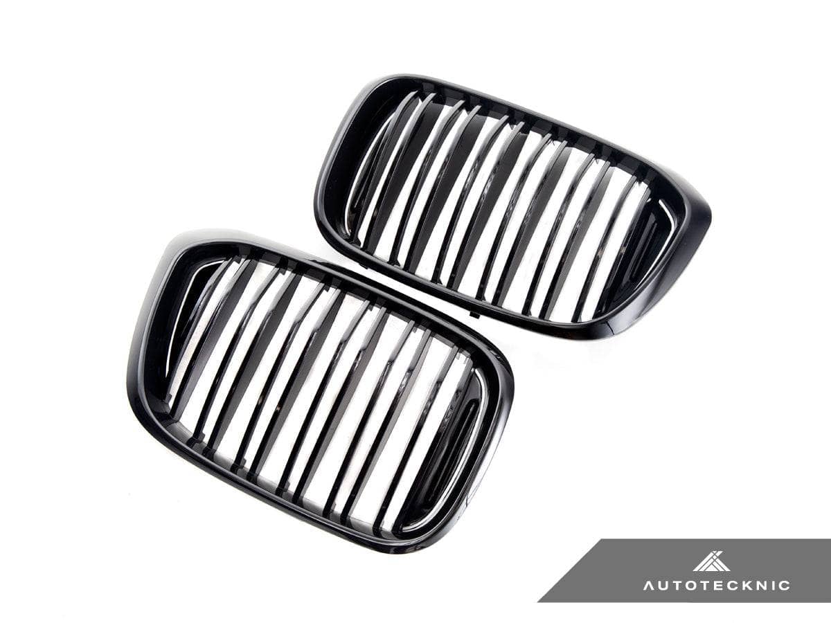 AutoTecknic Dual-Slats Gloss Black Front Grille Set - BMW G01 X3 | G02 X4 Pre-LCI