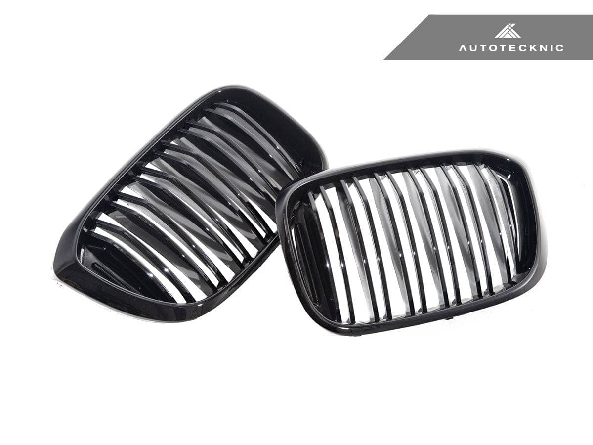 AutoTecknic Dual-Slats Gloss Black Front Grille Set - BMW G01 X3 | G02 X4 Pre-LCI