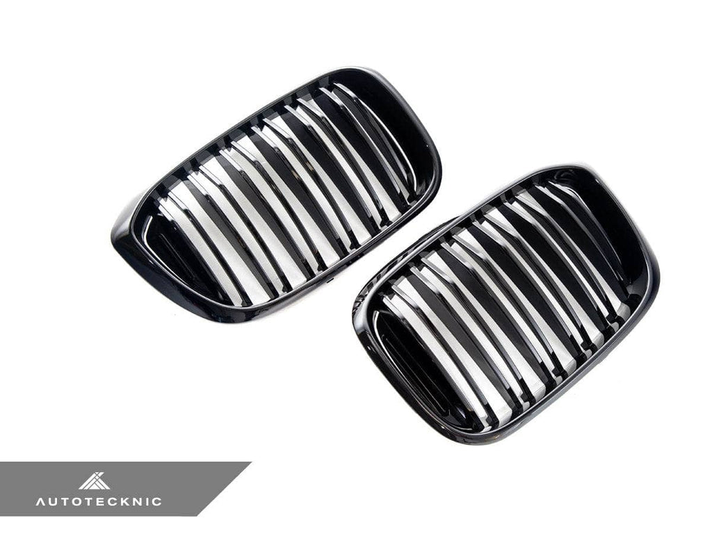 AutoTecknic Dual-Slats Gloss Black Front Grille Set - BMW G01 X3 | G02 X4 Pre-LCI