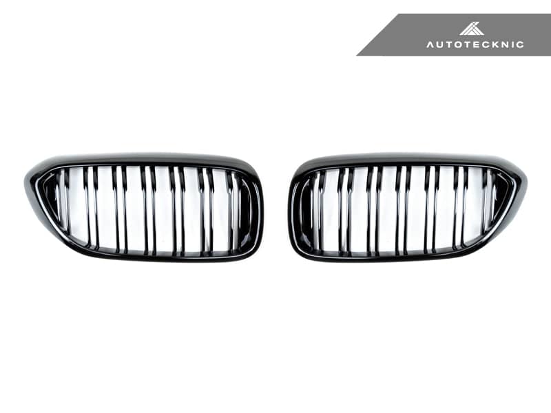 AutoTecknic Dual-Slat Glazing Black Front Grille Set - BMW G30 5-Series Pre-LCI