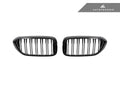 AutoTecknic Dual-Slat Glazing Black Front Grille Set - BMW G30 5-Series Pre-LCI