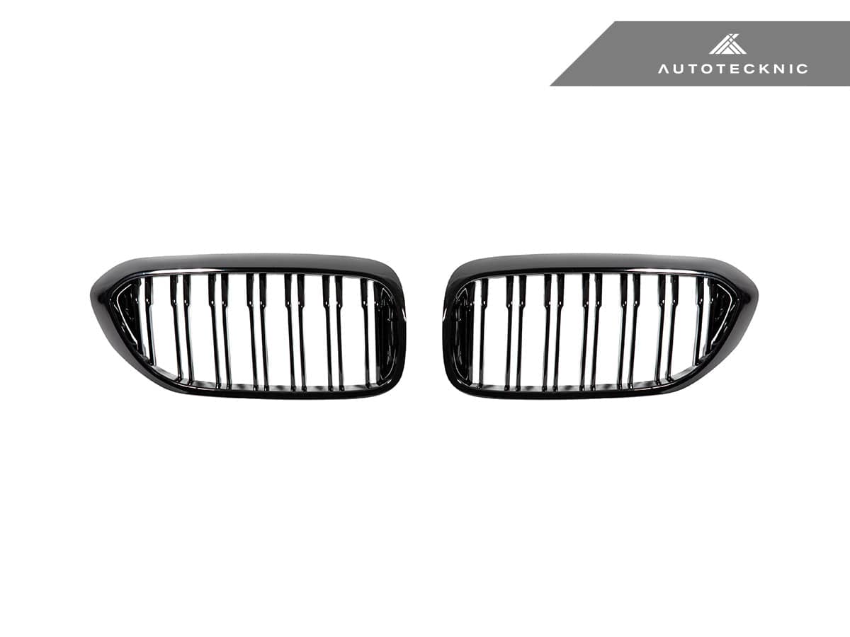 AutoTecknic Dual-Slat Glazing Black Front Grille Set - BMW G30 5-Series Pre-LCI