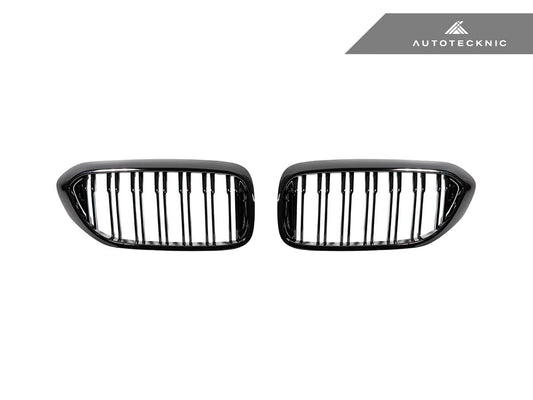 AutoTecknic Dual-Slat Glazing Black Front Grille Set - BMW G30 5-Series Pre-LCI
