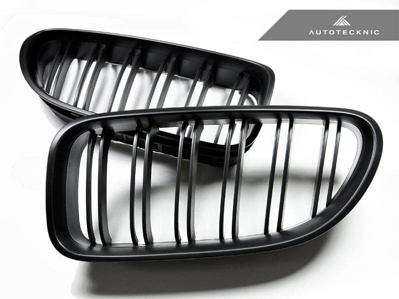 AutoTecknic Dual-Slats Stealth Black Front Grille Set - BMW F06 Gran Coupe | F12 Coupe | F13 Cabrio | 6-Series & M6