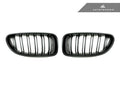 AutoTecknic Dual-Slats Stealth Black Front Grille Set - BMW F06 Gran Coupe | F12 Coupe | F13 Cabrio | 6-Series & M6
