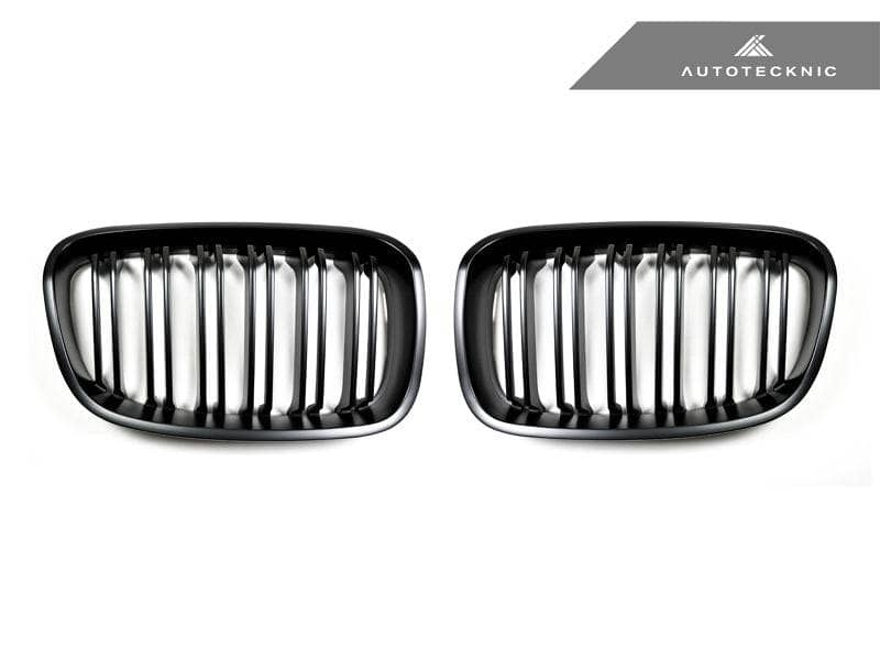 AutoTecknic Dual-Slats Stealth Black Front Grille Set - BMW F20 1-Series