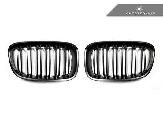 AutoTecknic Dual-Slats Stealth Black Front Grille Set - BMW F20 1-Series