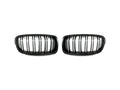 AutoTecknic Dual-Slats Stealth Black Front Grille Set - F30 3-Series