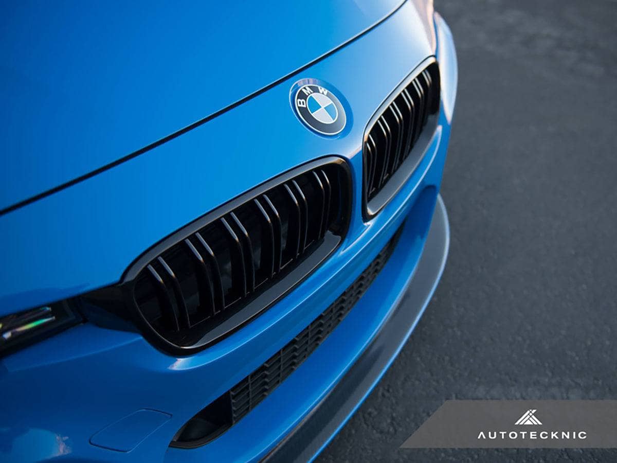 AutoTecknic Dual-Slats Stealth Black Front Grille Set - F30 3-Series