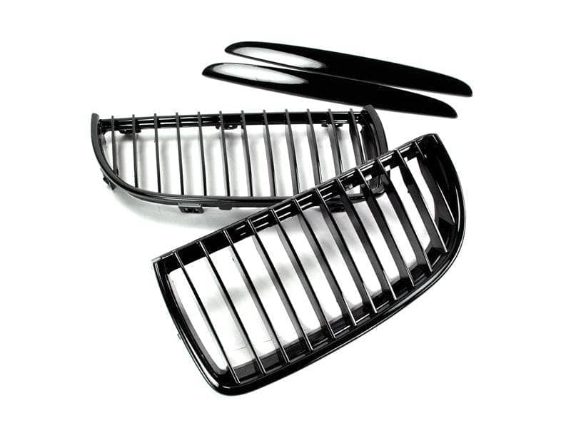 AutoTecknic Glazing Black Front Grille Set - BMW E90 Sedan | E91 Wagon | 3-Series