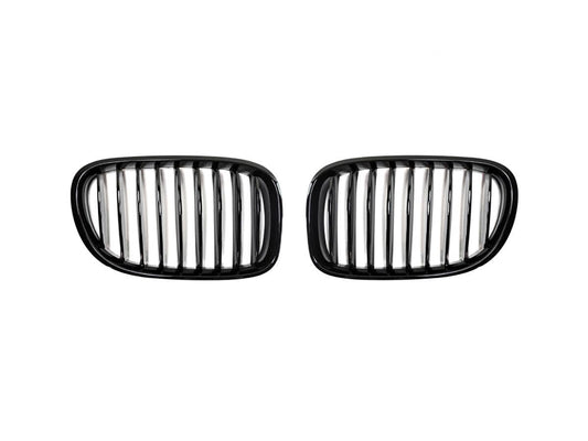 AutoTecknic Glazing Black Front Grille Set - F01/ F02 7-Series LCI