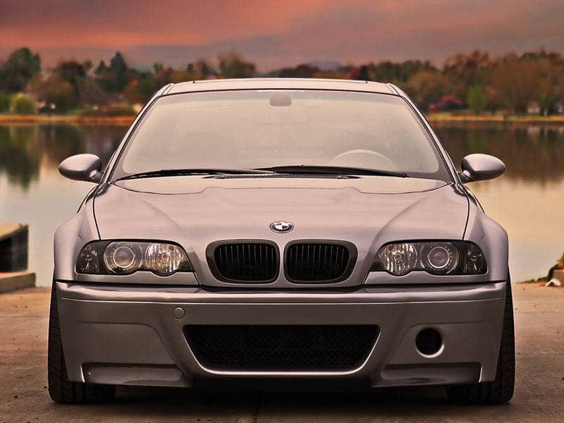 AutoTecknic Glazing Black Front Grille Set - BMW E46 3-Series Coupe Pre-Facelift | M3