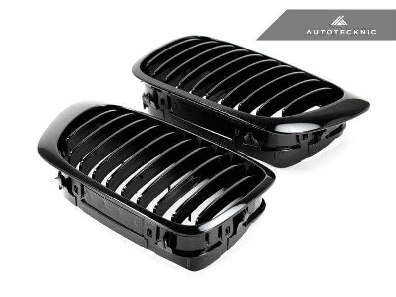 AutoTecknic Glazing Black Front Grille Set - BMW E46 3-Series Coupe Pre-Facelift | M3