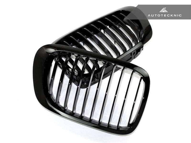 AutoTecknic Glazing Black Front Grille Set - BMW E46 3-Series Coupe Pre-Facelift | M3