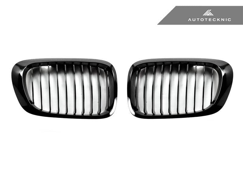 AutoTecknic Glazing Black Front Grille Set - BMW E46 3-Series Coupe Pre-Facelift | M3
